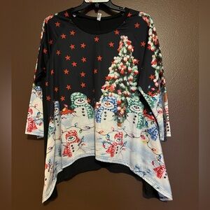 Snowman Festive Long Sleeve Top size xl
